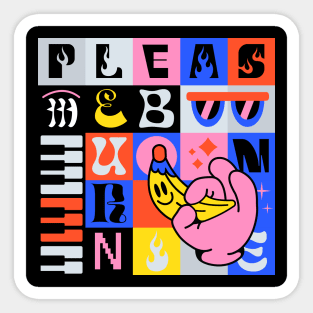 Please burn me Sticker